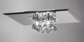 Theo Crystal Ceiling Lights Deco Ringed & Square Crystal Fittings Theo Crystal Ceiling Lights Deco Ringed & Square Crystal Fittings